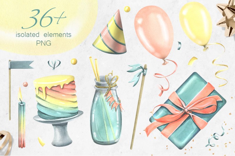 birthday-stylish-watercolor-clipart