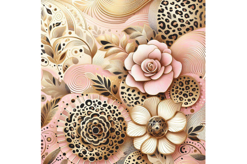 creative-leopard-rosettes-background-in-gold-foil-pastel-pink-colors