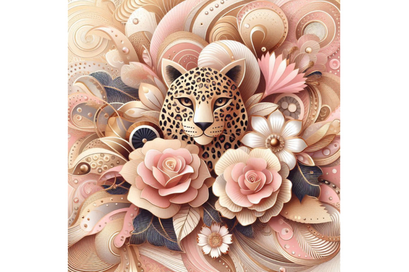 creative-leopard-rosettes-background-in-gold-foil-pastel-pink-colors