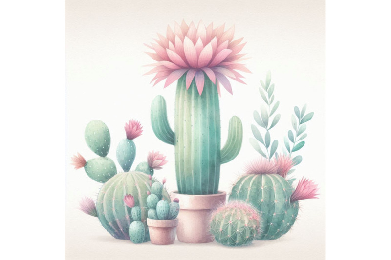 watercolor-cactus