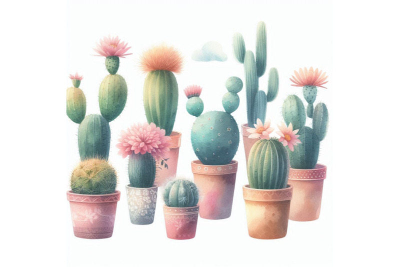 watercolor-cactus