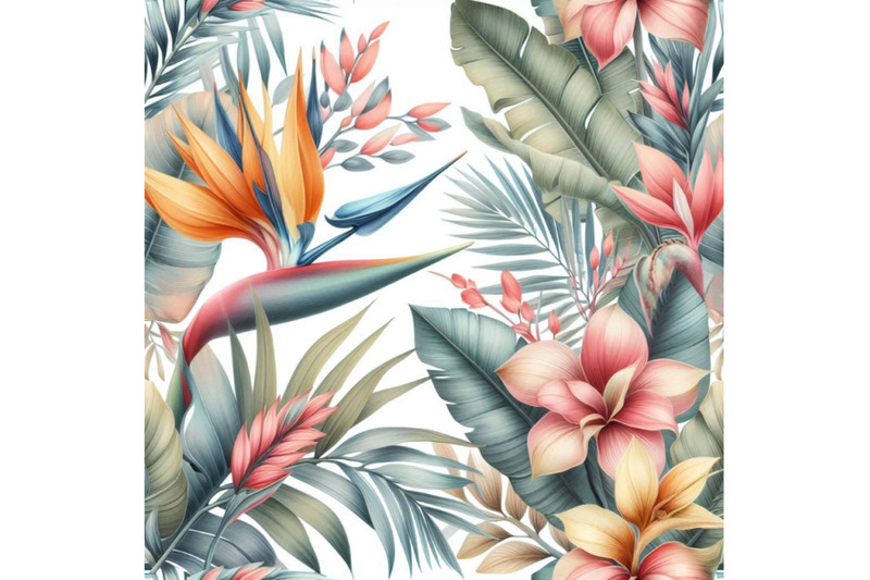 watercolor-tropical-leaves-and-flowers-summer