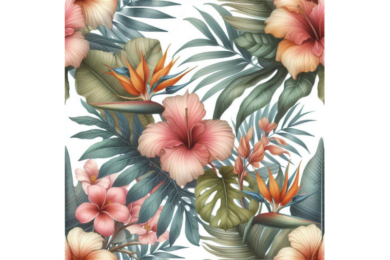 watercolor-tropical-leaves-and-flowers-summer