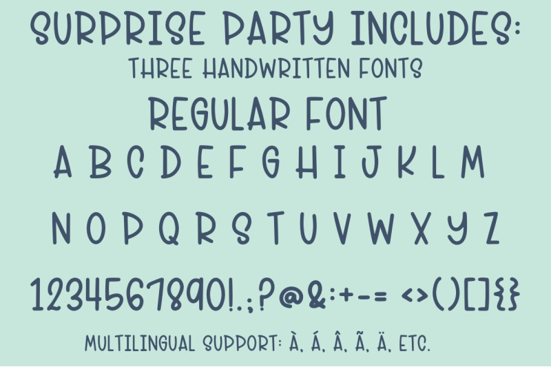 surprise-party-font-trio-handwritten-font