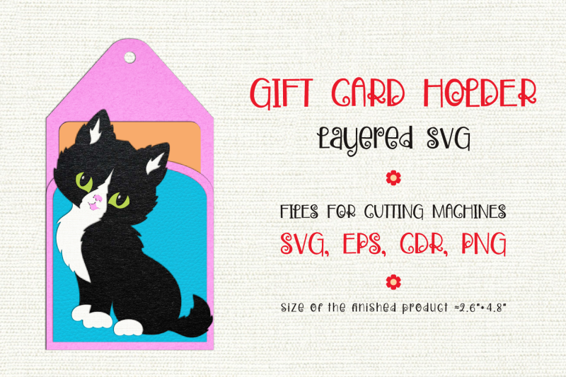 beautiful-cat-gift-card-holder-paper-craft-template