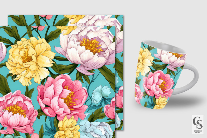 summer-peony-flowers-digital-papers