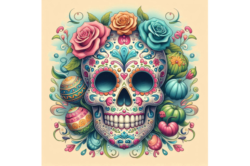 sugar-skull-painting