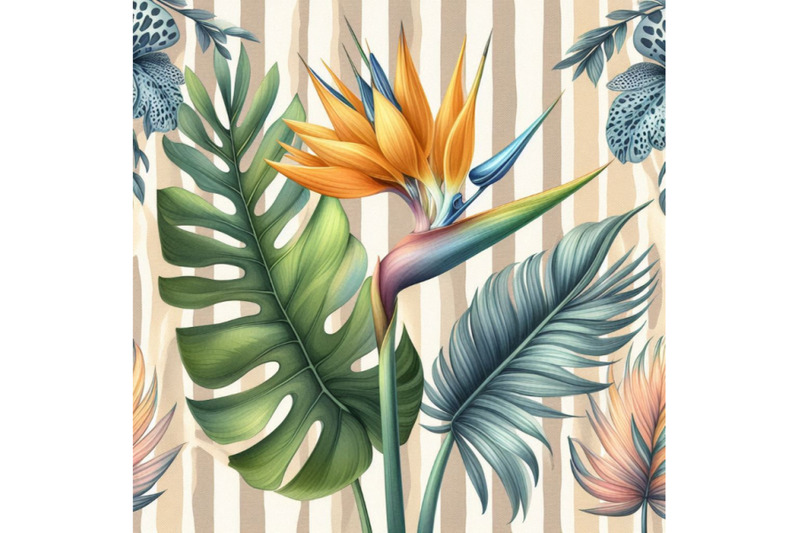 tropical-watercolor-bird-of-paradise-flower-and-tropical-l