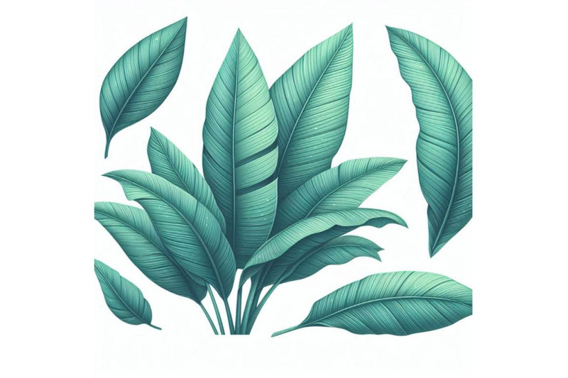 fresh-turquoise-green-banana-leaves