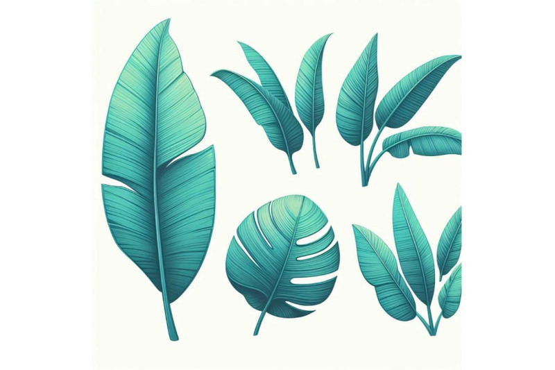 fresh-turquoise-green-banana-leaves