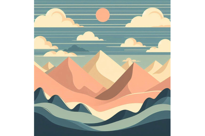 abstract-mountain-range-landscape-flat-scenery-backgr