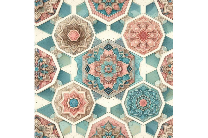 watercolor-hexagon-seamless-pattern