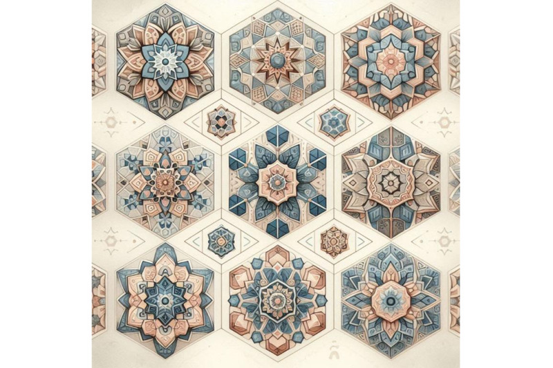 watercolor-hexagon-seamless-pattern