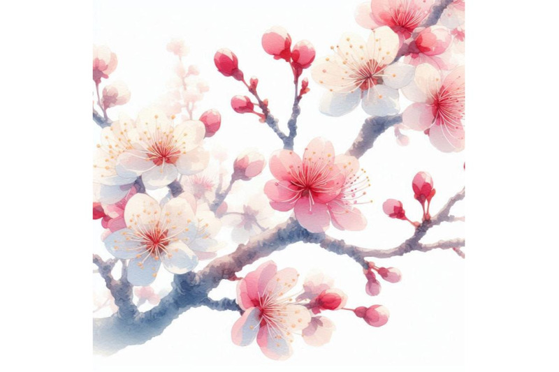 watercolor-japanese-cherry-blossoms