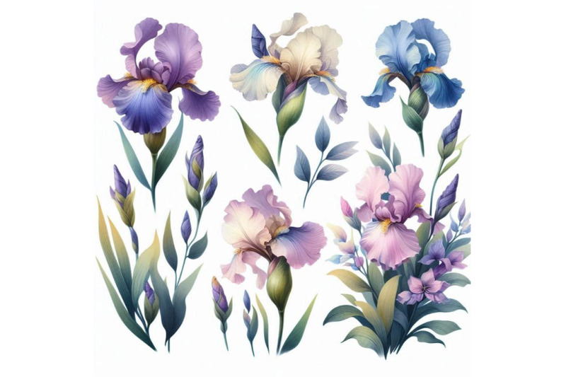 flowers-set-of-hand-drawn-watercolor