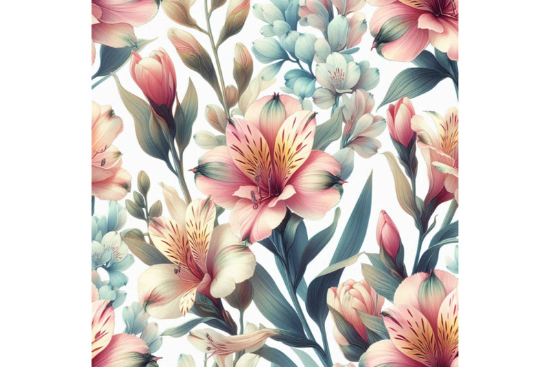 watercolor-alstroemeria-flowers-seamless-pattern