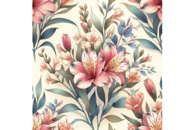 watercolor-alstroemeria-flowers-seamless-pattern