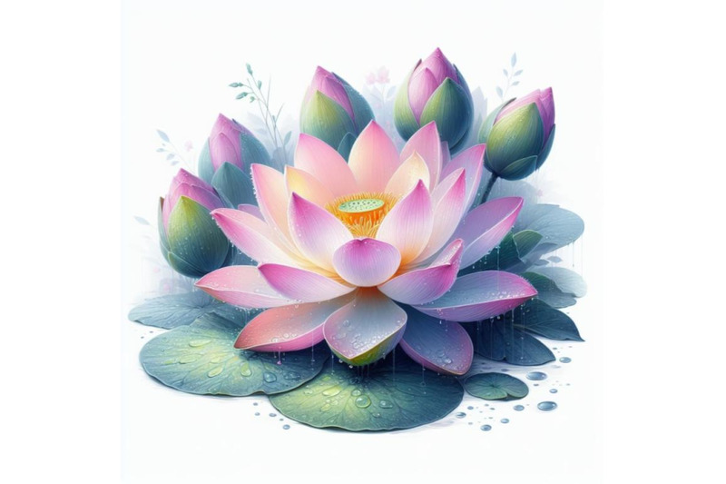 a-beautiful-lotus-flower-with-waterdrop