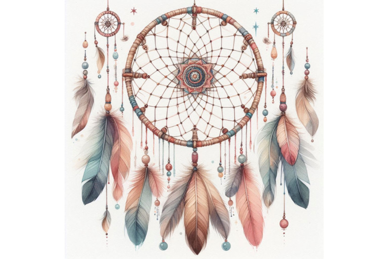 watercolor-ethnic-dreamcatcher