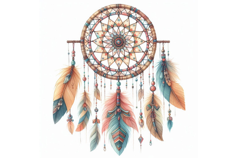 watercolor-ethnic-dreamcatcher