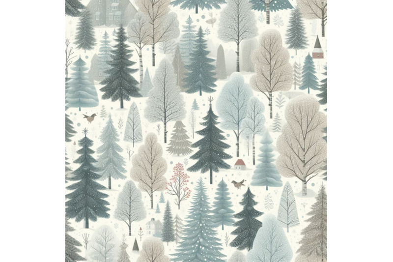 winter-forest-seamless-pattern