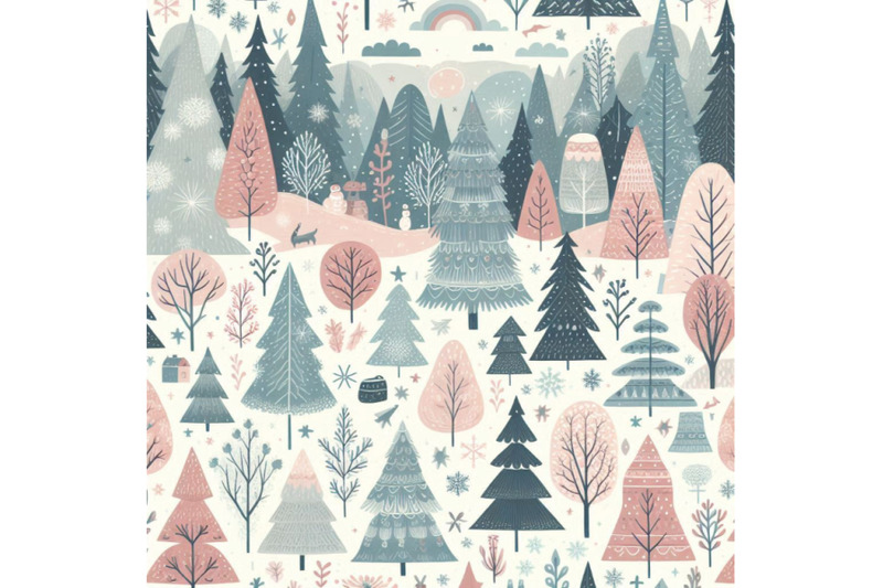 winter-forest-seamless-pattern