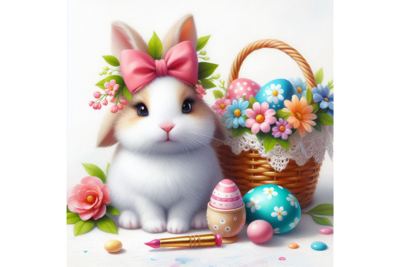 02-cute-easter-bunny-with-painted-egg-an