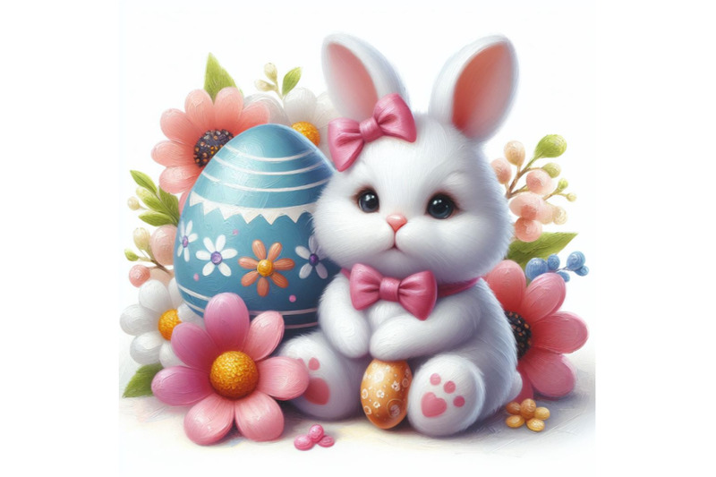 02-cute-easter-bunny-with-painted-egg-an