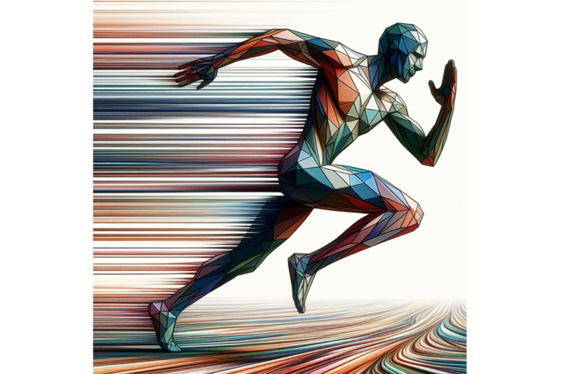 02-geometric-running-man-plygonal-3d-wi