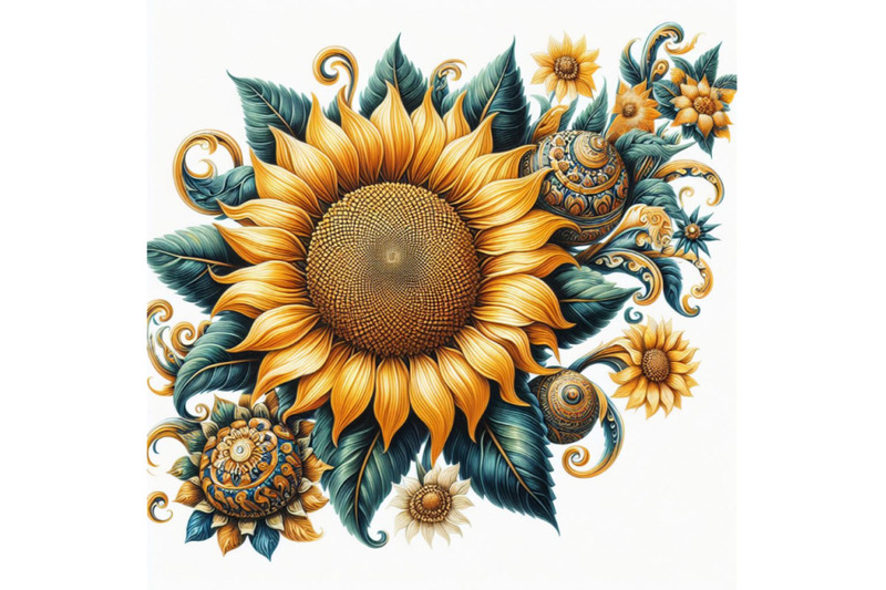 01-oriental-thai-sunflower-hand-drawn-in-abs