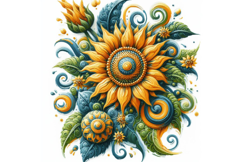 01-oriental-thai-sunflower-hand-drawn-in-abs