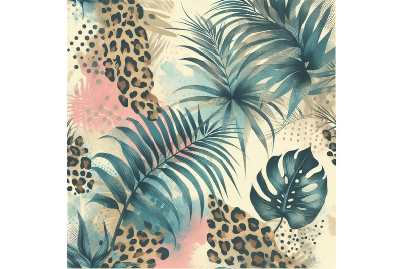 abstract-tropical-leaves-grunge-leopard-camoufla