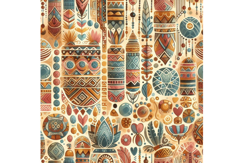 african-ethnic-seamless-watercolor-pattern