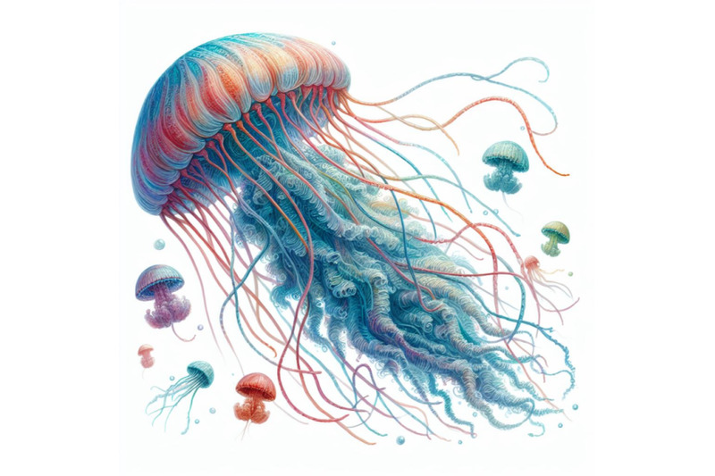 03-hand-drawn-vector-jellyfish-sea-marin