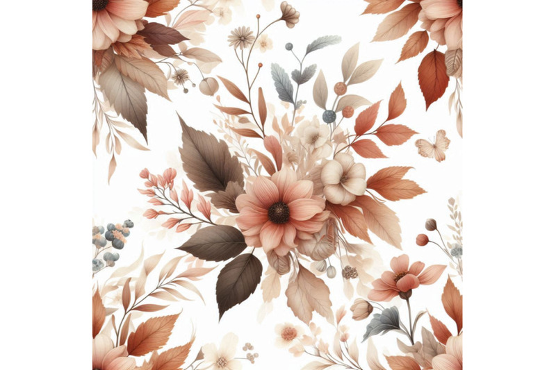 autumn-watercolor-floral-seamless-pattern