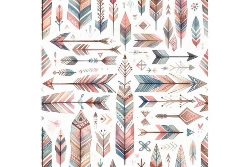 watercolor-tribal-arrows-seamless-pattern