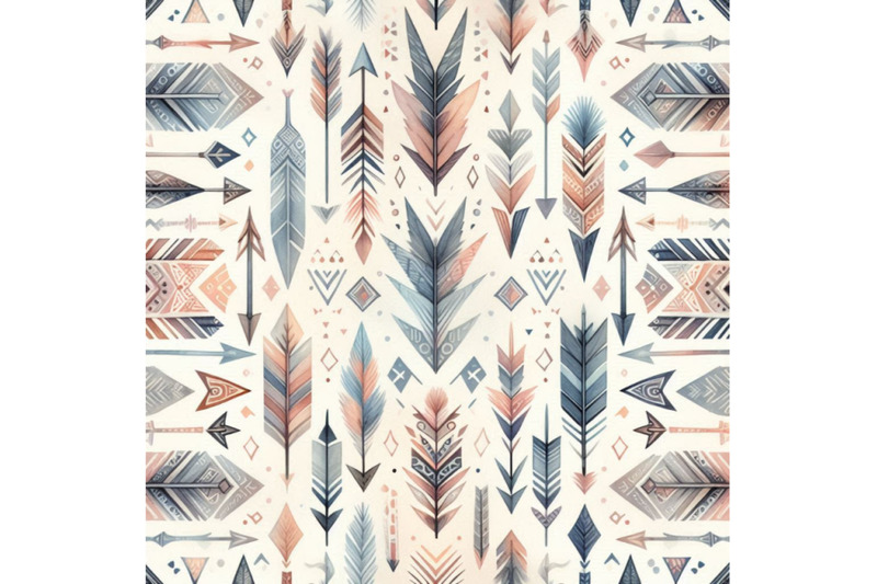 watercolor-tribal-arrows-seamless-pattern