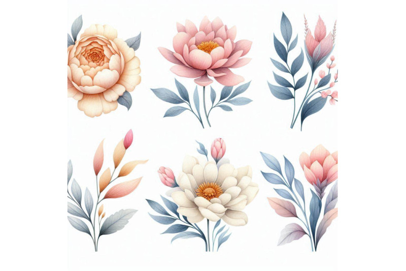 set-of-watercolor-flowers-isolated-on-white