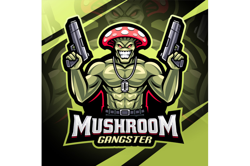 mushroom-gangster-esport-mascot-logo-design