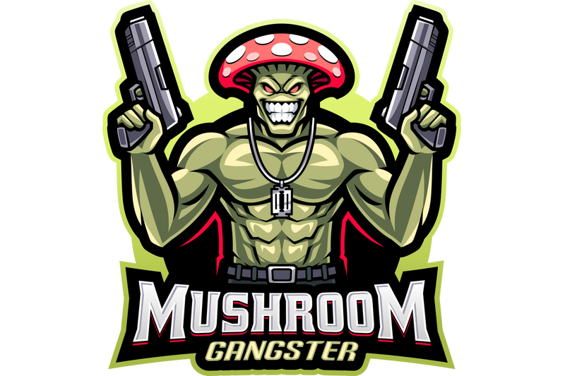 mushroom-gangster-esport-mascot-logo-design