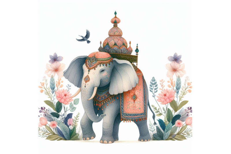 ndian-elephant-watercolor-illustration