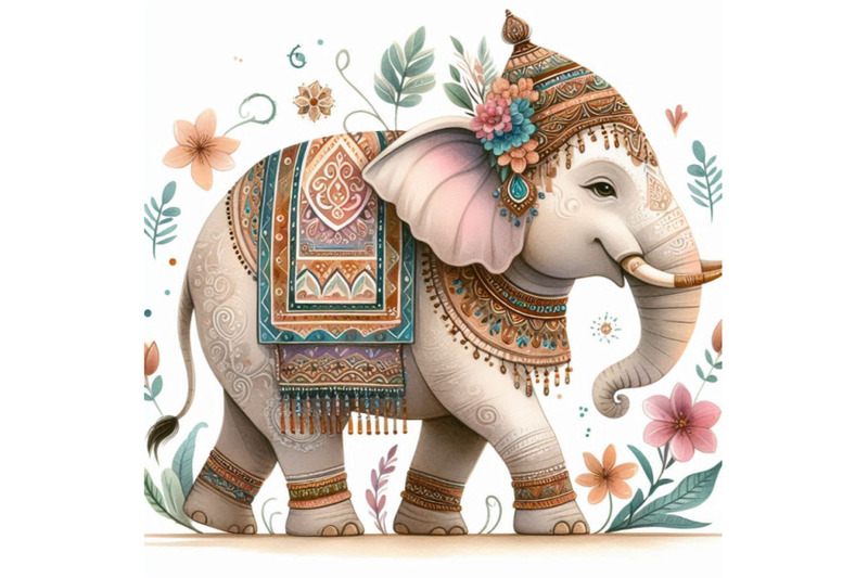 ndian-elephant-watercolor-illustration