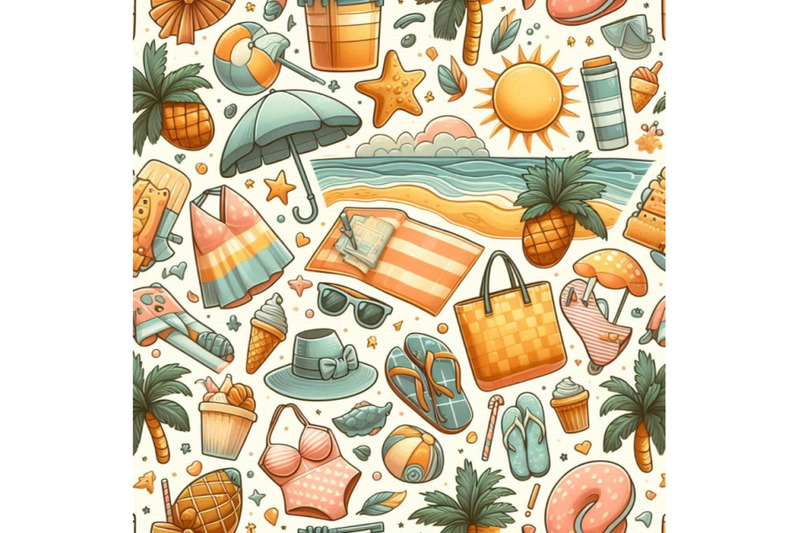 summer-beach-seamless-pattern