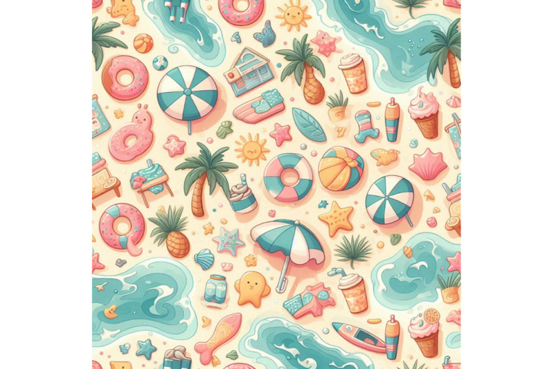 summer-beach-seamless-pattern