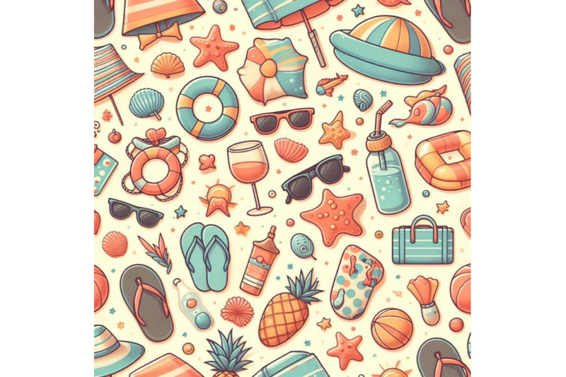 summer-beach-seamless-pattern