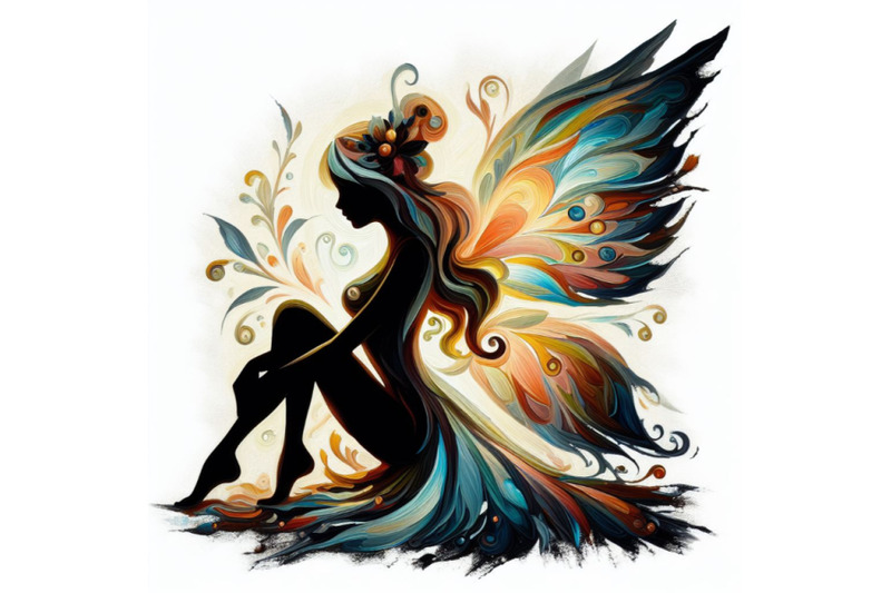 04-sitting-fairy-silhouette-magical-fairy-logo