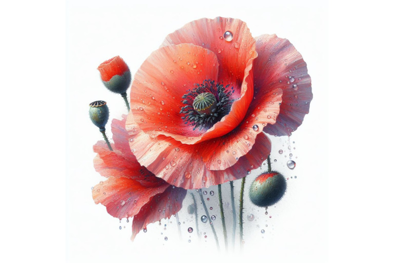 04-a-beautiful-poppy-flower-with-waterdrops