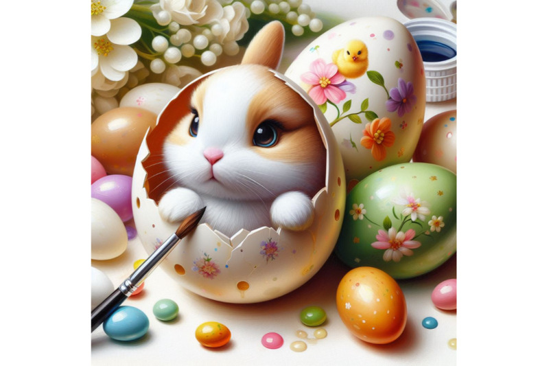 04-easter-bunny-came-out-from-decorated-e