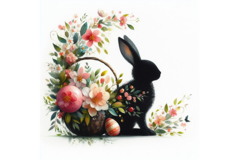 04-easter-bunny-silhouette-with-flowers-flat