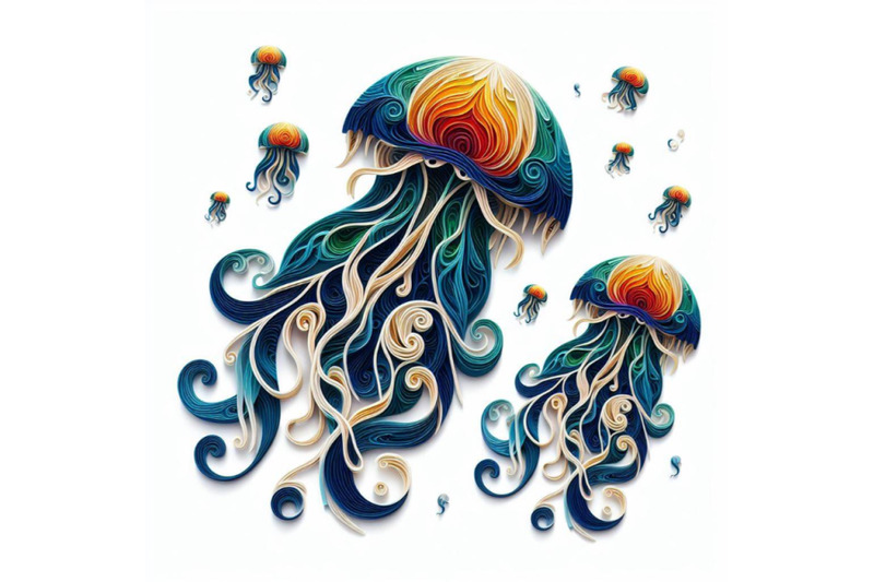 04-hand-drawn-vector-jellyfish-sea